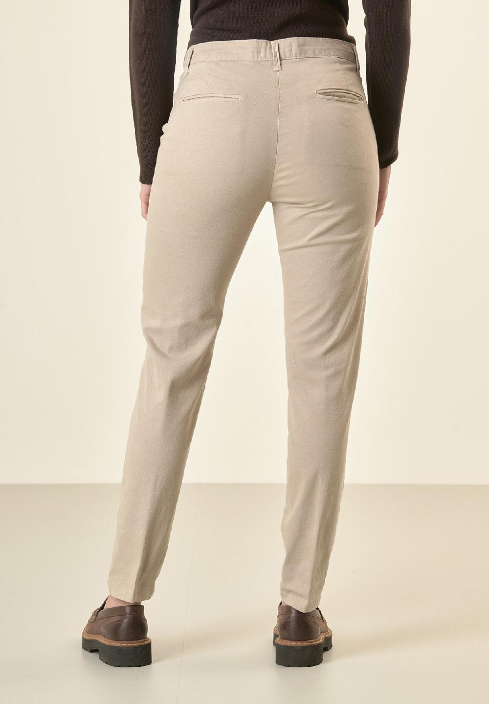 Angelico Pantalone beige chinos cotone stretch Enormi sconti