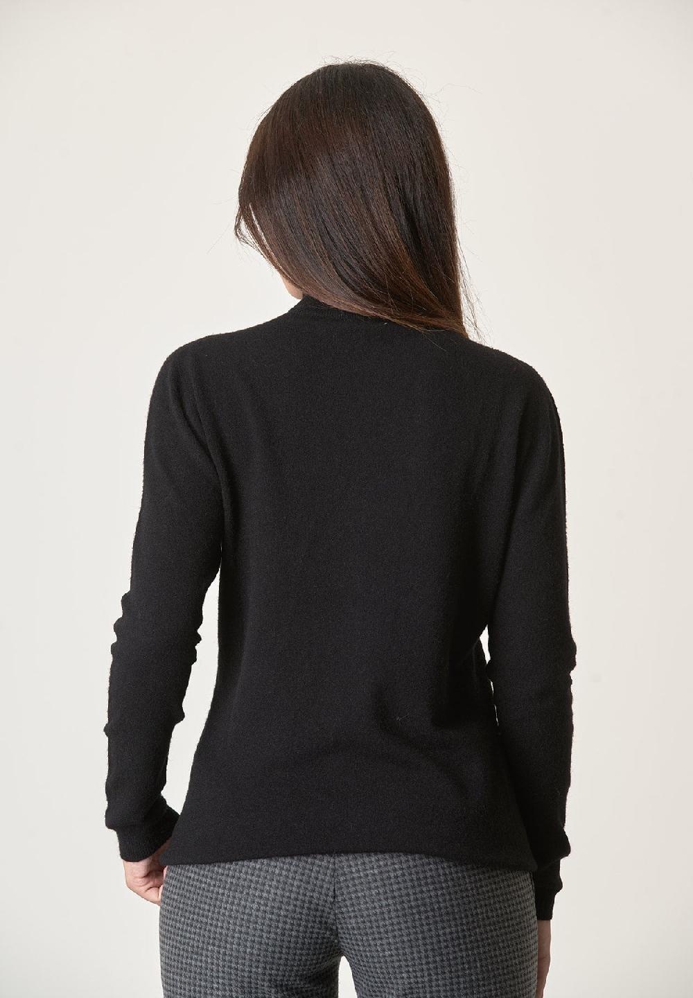 Angelico Dolcevita nero misto lana elasticizzato Esporta salva