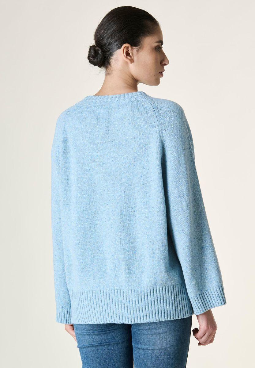 Angelico Maglia azzurra melange raglan Duty-free