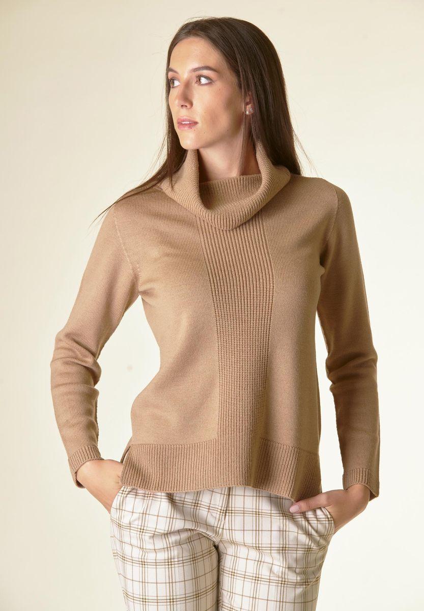 Angelico Dolcevita cammello motivo costa Lana-Gatto 50% di sconto per tempo limitato