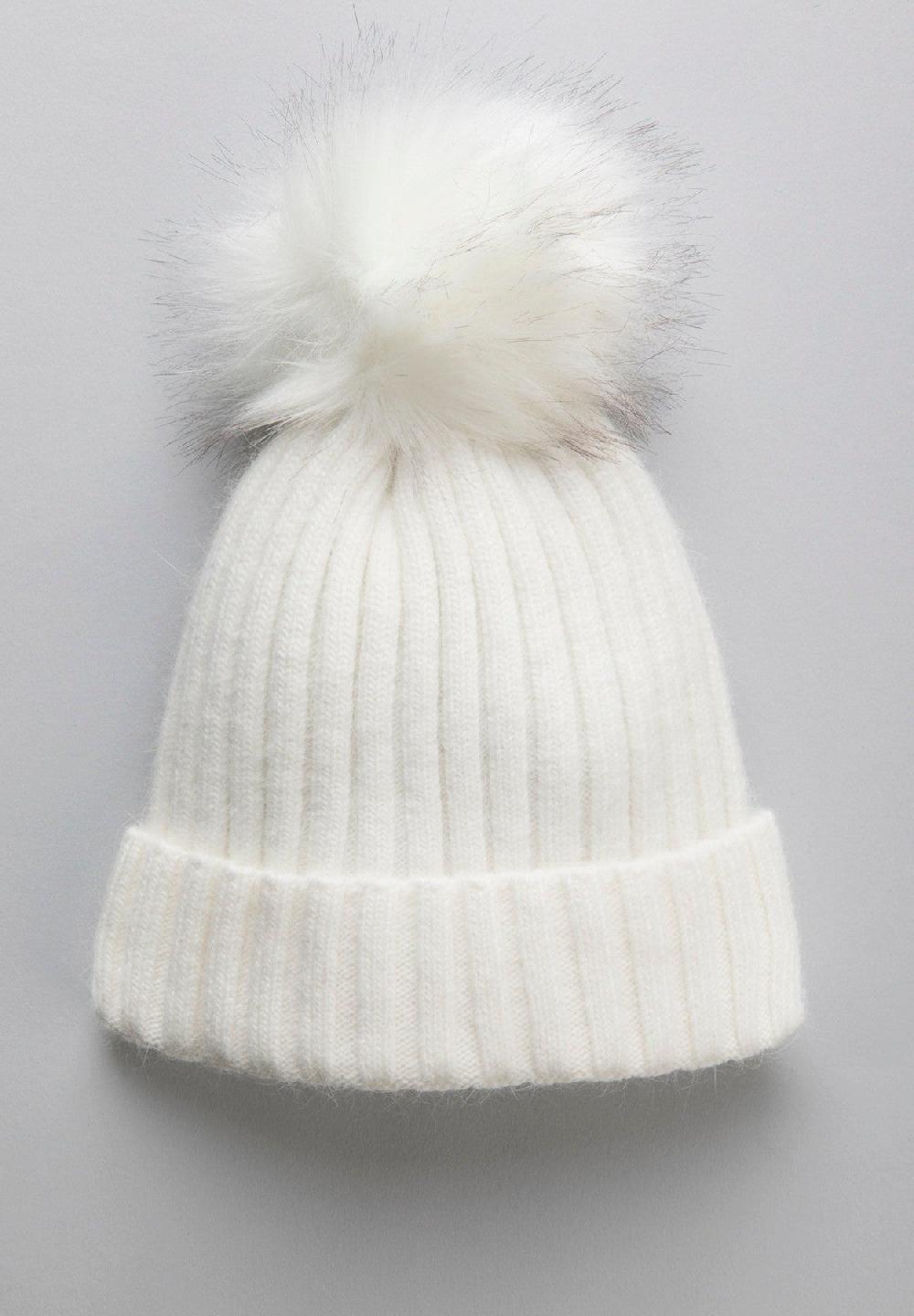Angelico Berretto bianco pompon Italia