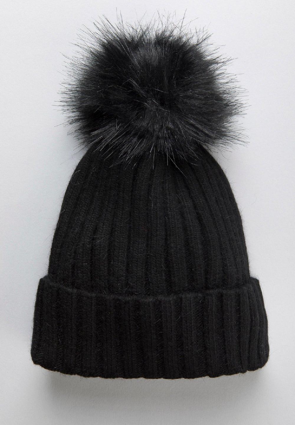 Angelico Berretto nero pompon In Linea