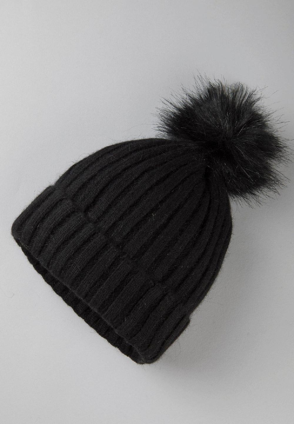 Angelico Berretto nero pompon In Linea