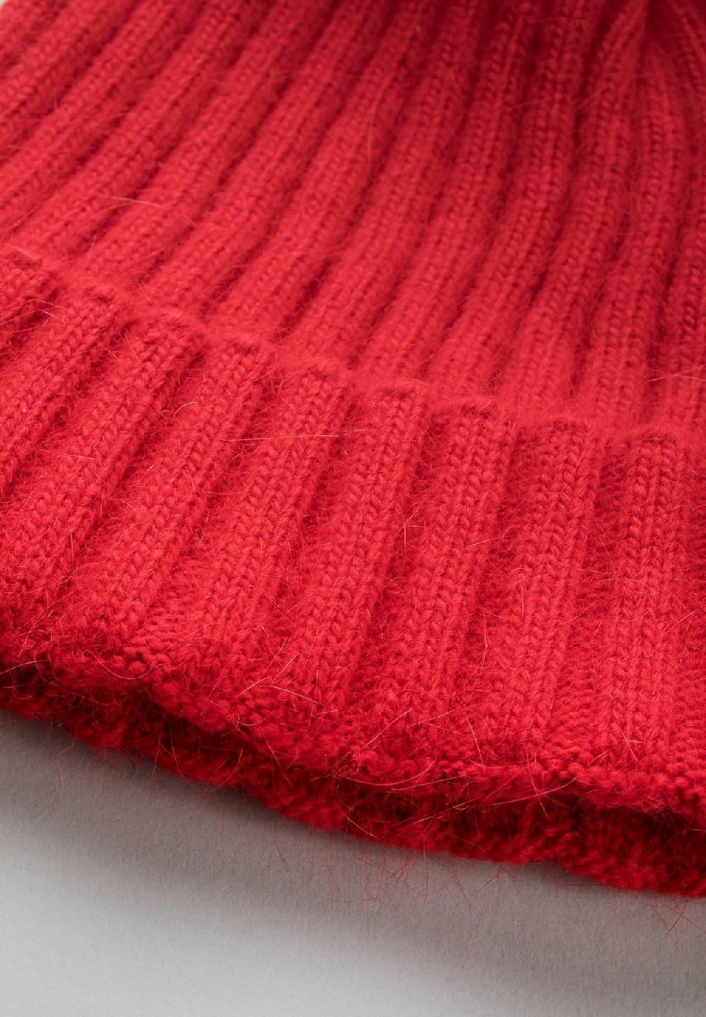 Angelico Berretto rosso pompon Nuovo